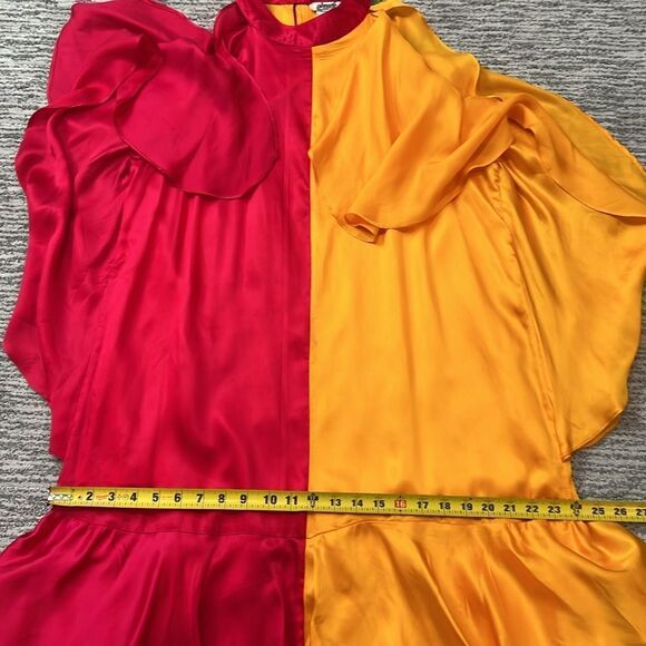 NWT Anthropologie Pinnacle by Shruti Sancheti Colorblock Ruffle Dress XL - Picture 14 of 16